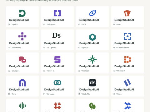 DesignStudioAI — 20 Logo Concepts